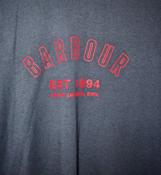 Barbour Men's Navy Blue T Shirt Size L Excellent Condition - Picture 4 of 7